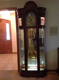 Ridgeway Grandfather Curio Clock (works perfectly) 