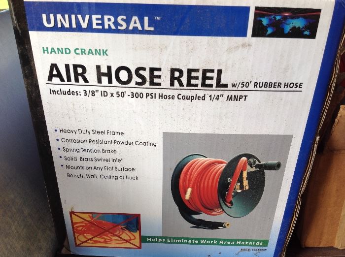 New in Box Universal Air Hose Reel