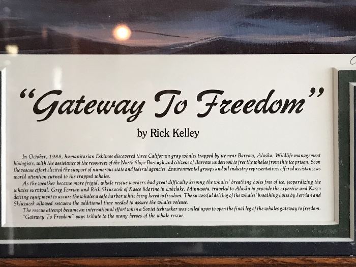 “Gateway to Freedom” by Rick Kelley. Signed limited edition.  (1398/2500)