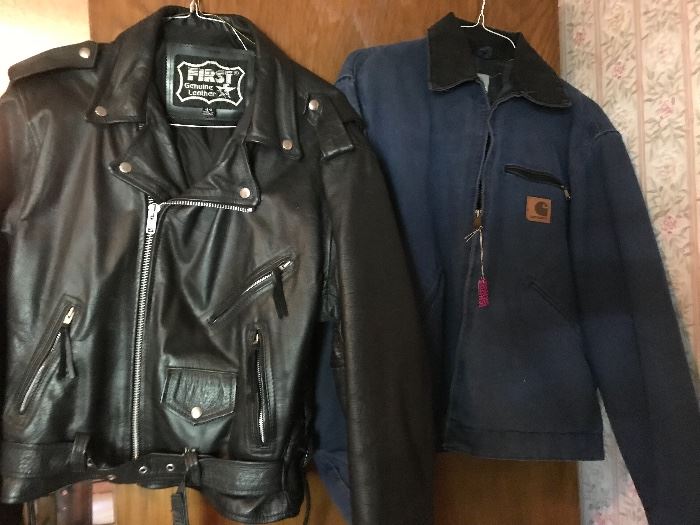 Leathe jacket and Carhart jacket 
