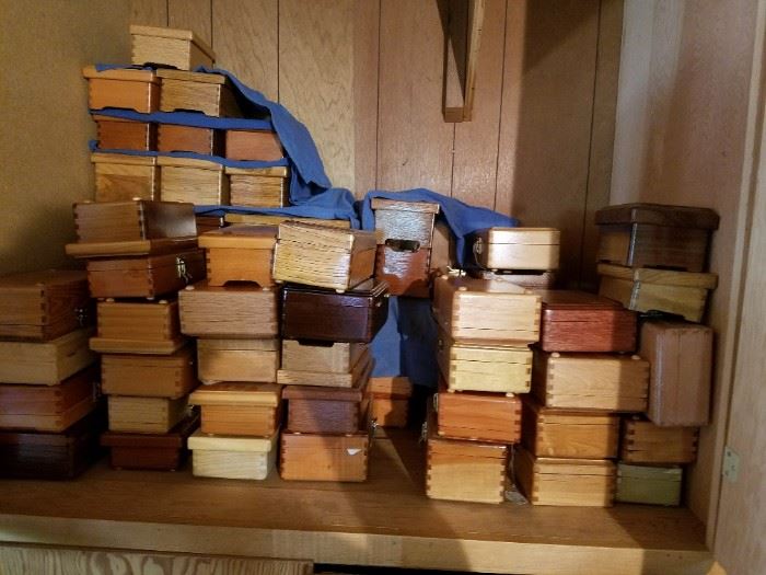 Guy was a carpenter and made Boxes for sale