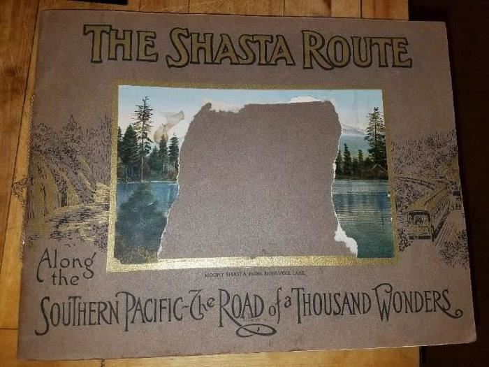 Unfortunately the cover photo was torn from this great The Shasta Route picture book...turn the page and see the great photos