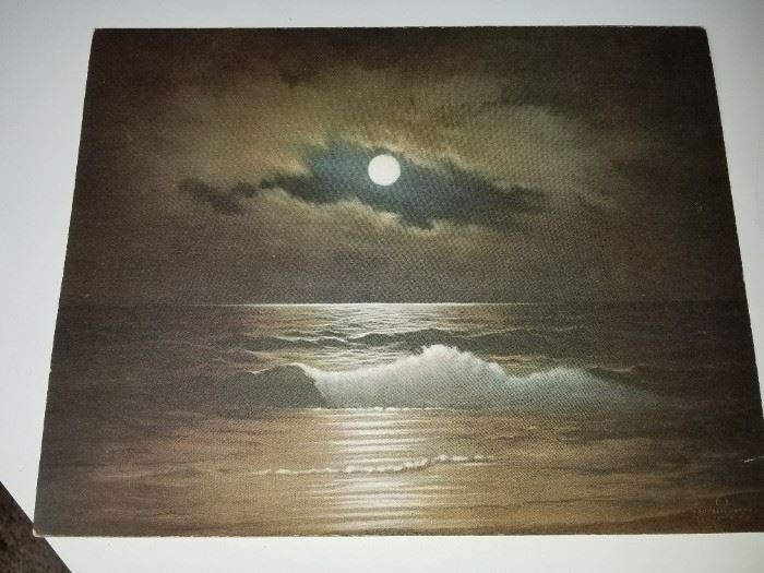 Two fantastic vintage ocean photos signed by maker on the back 