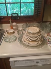 Vintage kitchen dishes and accessories