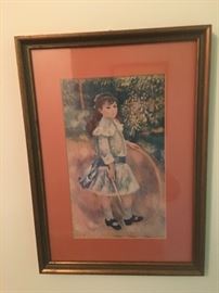 Young girl framed print