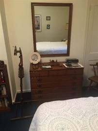 Maple dresser with matching mirror