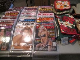 Assorted Playboy Magazines, circa 1960's-2000's