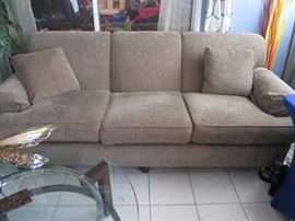 Ethan Allen Sofa, tan color, 82" wide X 36" deep. Looks like it was never sat on.