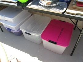 Loads of Storage Bins and Containers