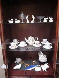 ...and more treasures. Lenox pair of Elephants, pair of Swans, pair of Porpoises.