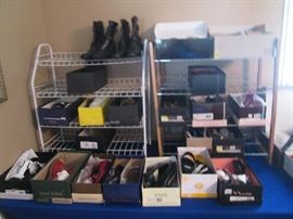 Featuring many, many Pairs of Ladies Shoes. "Josef Seibel-Europe, Clarks, Cole Haan, Alfani, Bandolino, Franco Santo, Kenneth Cole Reaction ++"