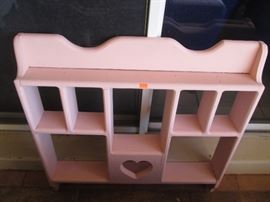 Wall-mount Display Shelf, "Pretty in Pink"