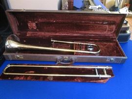 "Olds" Trombone in Case, Vintage 1960's. Also includes "Jardinelle 6D" Mouthpiece.