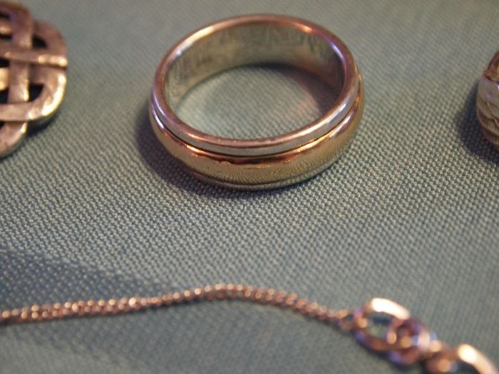 14K & Sterling wedding ring