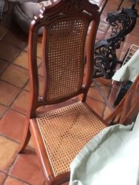 ONE OF SET OF 5 ANTIQUE CANE CHAIRS