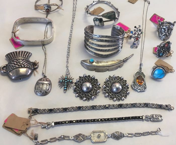 Eclectic mix of Vintage Sterling 