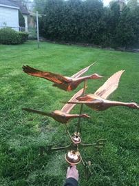 Good Directions 3 Geese In Flight Copper Weathervane NEW "Just out of Box"
