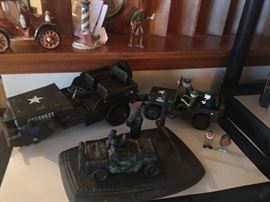 . “CHECKPOINT” is a bronze limited edition sculpture released by Chrysler Corporation in 1988 of the 1941 military Army JEEP