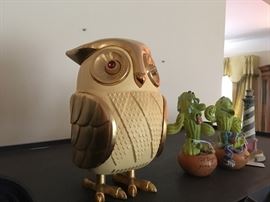 Vintage Owl Transistor Radio 1960 Eames Era Panton