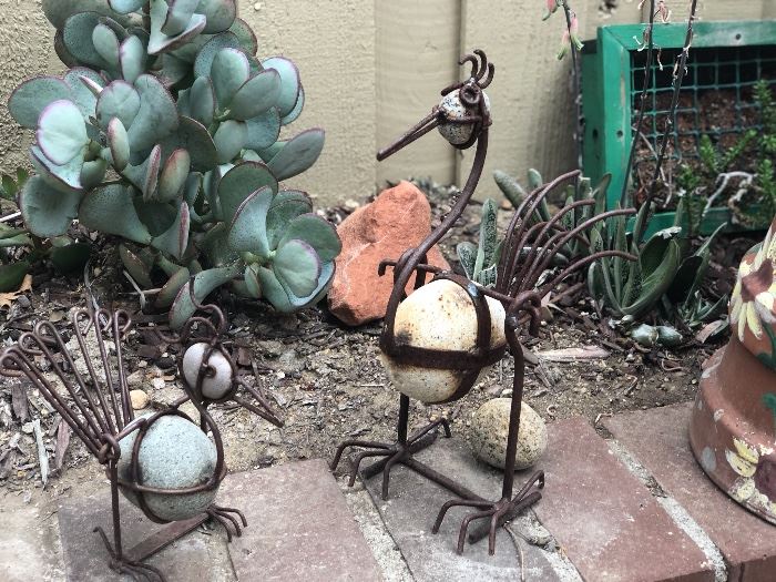 Vintage rock yard art 