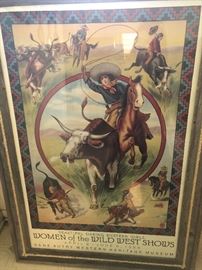 Vintage Western poster ‘Women of the Wild West Shows”