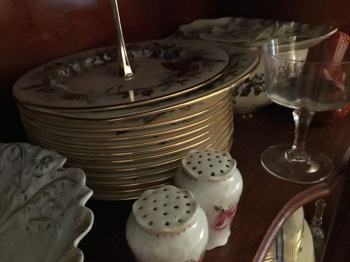 Some of dishes in China cabinet