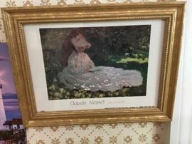 Monet print in kitchen