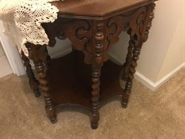 Close up of vintage table
