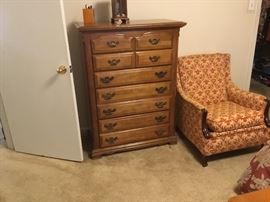5 drawer chest and chair - 2nd bedroom