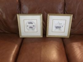 Set of framed prints