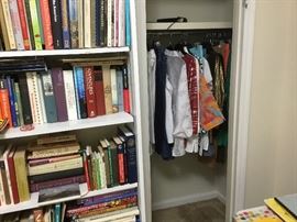 Cookbooks, books, annuals, women's clothing