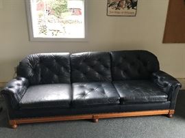 Leather couch.