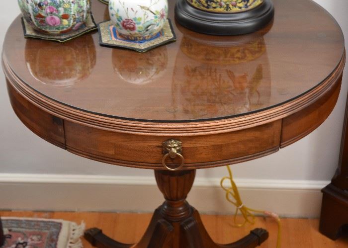 Antique Duncan Phyfe Style Drum Table