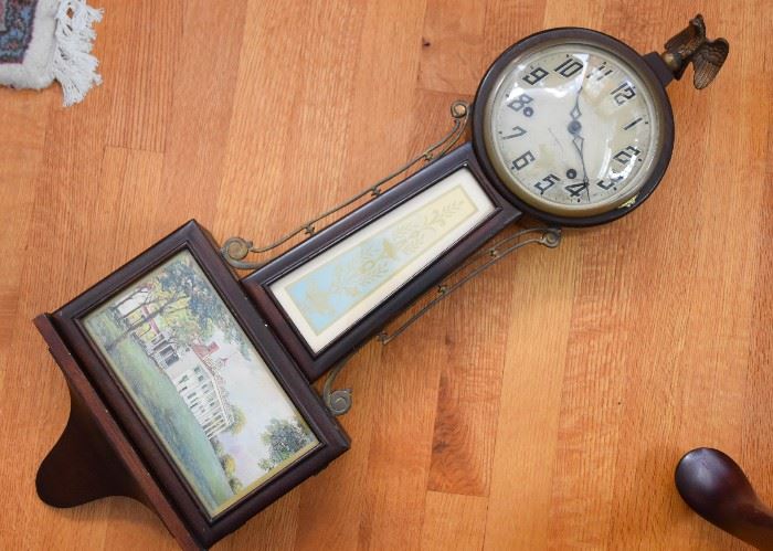 Antique New Haven Banjo Wall Clock
