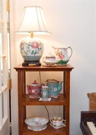 Chinese Porcelain Table Lamp, Vintage China Pieces, Teapots