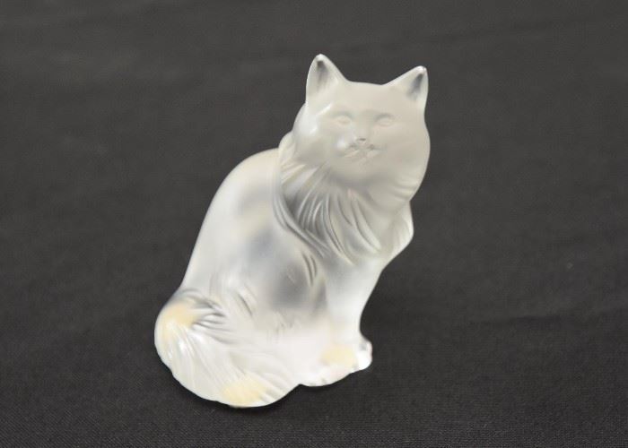 Lalique Cat Figurine
