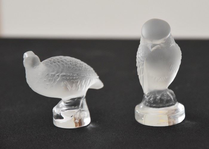 Lalique Bird Figurines / Paperweights