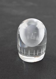 Vintage Hadeland Crystal / Glass Eskimo Paperweight (Norway)