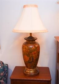Table Lamp with Floral & Butterfly Motif
