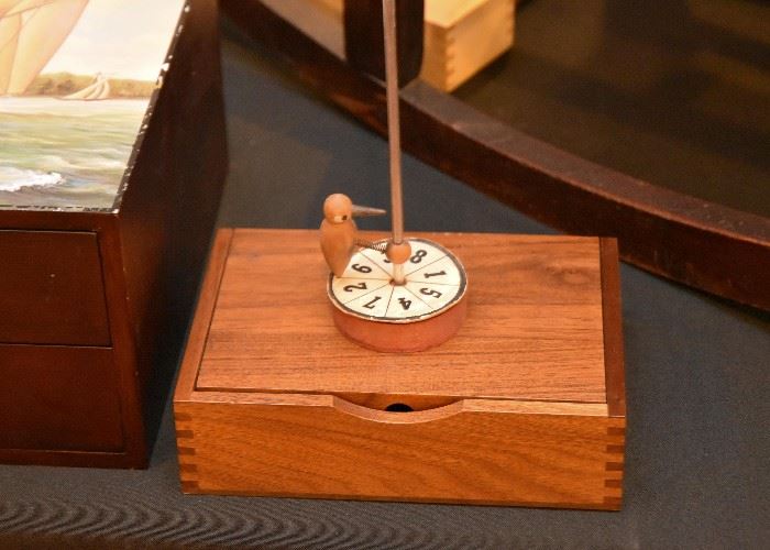 Wood Box, Vintage Bird Toy