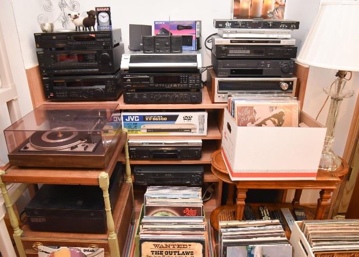 Vintage Side Tables, Electronics & Music