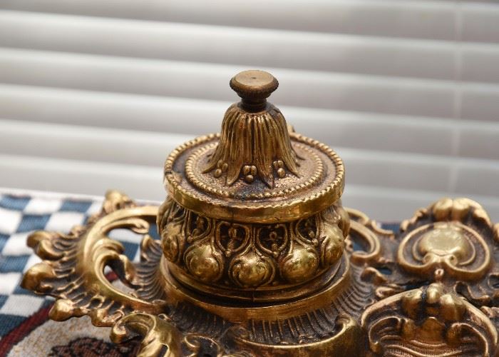 Brass Inkwell