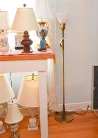Brass Torchiere Floor Lamp