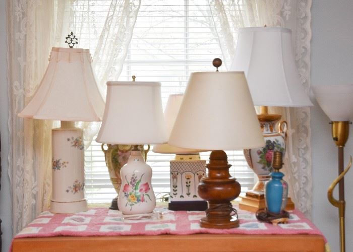 Ceramic & Wood Table Lamps