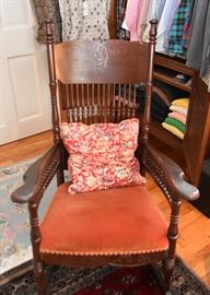 Antique Spindle Back Rocking Chair