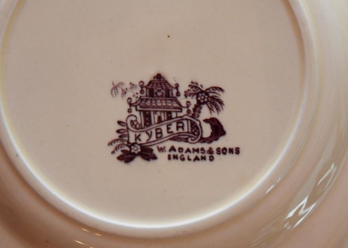 Purple / Mulberry Transferware by Adams & Sons (England)