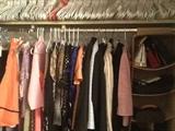 ladies, clothes, purses, hangers
