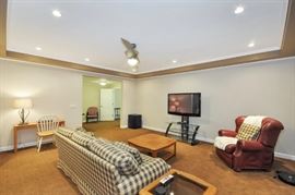 Basement Furniture: Reclining Chair, Sofa, Love seat, End tables, coffe tables, Flat Screen