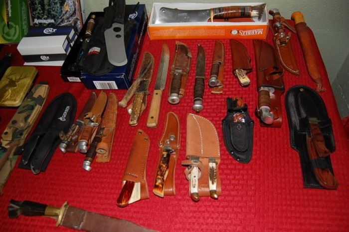 Pocket Knives, Colt, Marbles, Gerber, Smith & Wesson, 