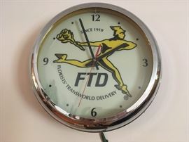 1970s FTD lighted electric Clock
